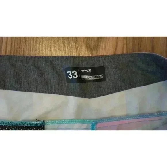 Hurley Mens Multi-Color Plaid Board Shorts Size 33 - Picture 8 of 16